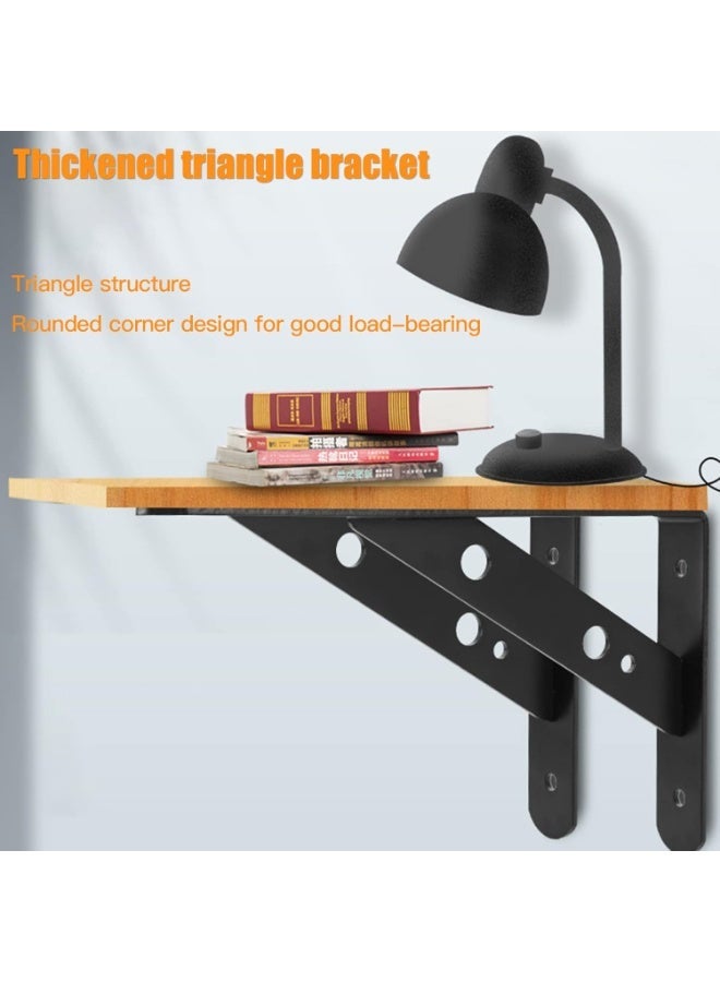 4 Pack Heavy Duty L Shelf Brackets 7.8x4.7 inch, 90 Degree Shelf Bracket for Wall, 66lbs Load Bearing 200x120mm - Image 3